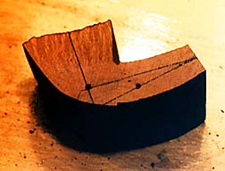 marked for drilling and turning